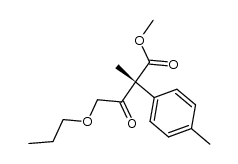 (R)-methyl 2-methyl-2-(4-methylphenyl)-3-oxo-4-propoxypentanoate Structure