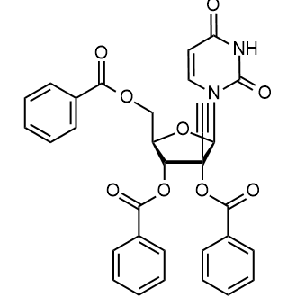 (2R,3R,4R,5R)-5-((Benzoyloxy)Methyl)-2-(2,4-Dioxo-3,4-Dihydropyrimidin-1(2H)-Yl)-3-Ethynyltetrahydrofuran-3,4-Diyl Dibenzoate Structure