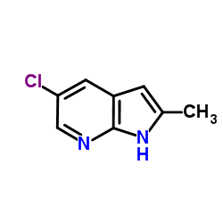5-氯-2-甲基-1H-吡咯并[2,3-B]吡啶结构式