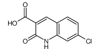 7-chloro-1,2-dihydro-2-oxo-3-Quinolinecarboxylic acid结构式