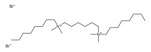 6-[dimethyl(octyl)azaniumyl]hexyl-dimethyl-octylazanium,dibromide Structure