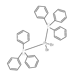 Platinum,dibromobis(triphenylphosphine)- Structure