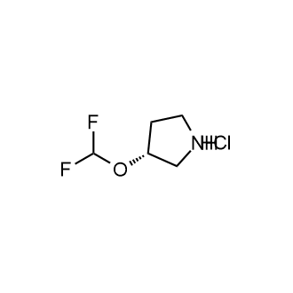 (R)-3-(difluoromethoxy)pyrrolidinehydrochloride Structure