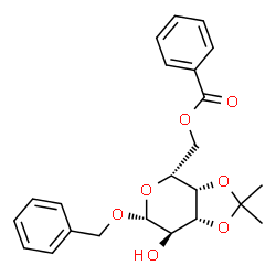Benzyl 3-O,4-O-isopropylidene-β-D-galactopyranoside 6-benzoate structure