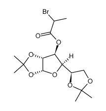 1,2:5,6-di-O-isopropylidene-α-D-glucofuranos-3-O-yl α-bromopropionate结构式