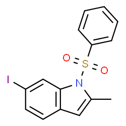 1‐(benzenesulfonyl)‐6‐iodo‐2‐methyl‐1H‐indole structure