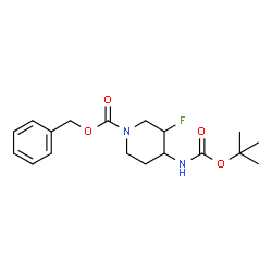 benzyl 4-(tert-butoxycarbonylamino)-3-fluoropiperidine-1-carboxylate Structure