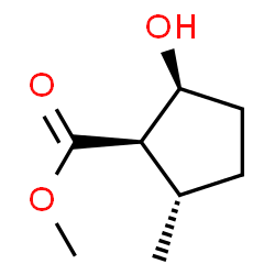 Cyclopentanecarboxylic acid, 2-hydroxy-5-methyl-, methyl ester, (1R,2S,5S)- Structure