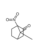 (4S)-7,7-dimethyl-4-nitrobicyclo[2.2.1]heptan-3-one structure