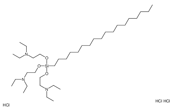 2,2''',2''''''-[(octadecylsilylidyne)trioxy]tris(triethylammonium) trichloride Structure