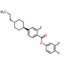3,4-Difluorophenyl 2-fluoro-4-(trans-4-propylcyclohexyl)benzoate结构式