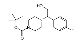4-[1-(4-FLUORO-PHENYL)-2-HYDROXY-ETHYL]-PIPERAZINE-1-CARBOXYLIC ACID TERT-BUTYL ESTER structure