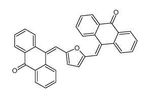 2,5-Bis[(9,10-dihydro-10-oxoanthracen-9-ylidene)methyl]furan结构式