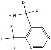 1,1-Dideutero-1-[4-(1,1-difluoroethyl)-pyrimidin-5-yl]-methylamine Structure