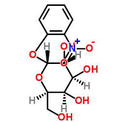 2-硝基苯-Α-D-吡喃半乳糖苷结构式