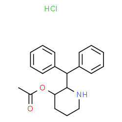 3-Piperidinol, 2-(diphenylmethyl)-, acetate (ester), hydrochloride picture