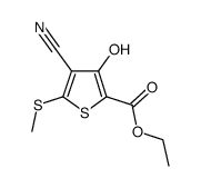 Ethyl 4-Cyano-3-Hydroxy-5-(Methylthio)Thiophene-2-Carboxylate Structure