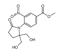 1-(4-methoxycarbonyl-2-nitrophenyl)-5,5-bis(hydroxymethyl)pyrrolidin-2-one结构式