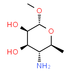 Methyl 4-amino-4,6-dideoxy-α-L-mannopyranoside structure