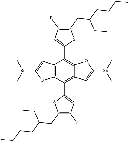 1,1'-[4,8-双[5-(2-乙基己基)-4-氟-2-噻吩基]苯并[1,2-B:4,5-B']二呋喃-2,6-二基 ]双[1,1,1-三甲基锡烷]图片