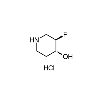 (3R,4R)-3-Fluoropiperidin-4-olhydrochloride Structure