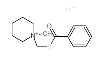 Piperidinium,1-[(benzoylthio)methyl]-1-methyl-, chloride (1:1)结构式