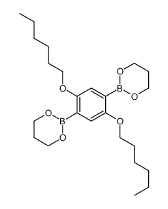 2-[4-(1,3,2-dioxaborinan-2-yl)-2,5-dihexoxyphenyl]-1,3,2-dioxaborinane Structure