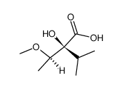 (-)-threo-2-hydroxy-3-methoxy-2-isopropyl-butyric acid结构式
