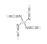 Cobaltate(2-),tetrakis(thiocyanato-kN)-, diammonium, (T-4)- (9CI)结构式