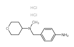 n-[(4-aminophenyl)methyl]tetrahydro-n-methyl-2h-pyran-4-amine dihydrochloride structure