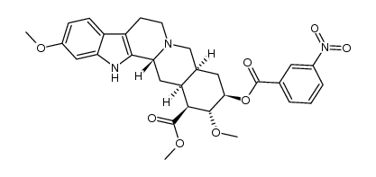 11,17-dimethoxy-18-(3-nitro-benzoyloxy)-yohimbane-16-carboxylic acid methyl ester结构式