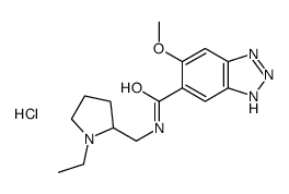 N-[(1-ethylpyrrolidin-2-yl)methyl]-6-methoxy-1H-benzotriazole-5-carboxamide monohydrochloride结构式
