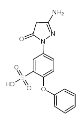 5-(3-AMINO-5-OXO-2-PYRAZOLIN-1-YL)-2-PHENOXYBENZENESULFONIC ACID Structure