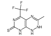 2,6-Dihydro-3-methyl-5-(trifluoromethyl)pyrimido[5,4-e]-1,2,4-triazine-7(1H)-thione结构式