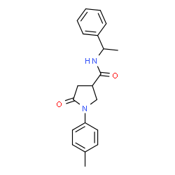 1-(4-methylphenyl)-5-oxo-N-(1-phenylethyl)pyrrolidine-3-carboxamide结构式