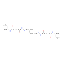 4,4'-[1,4-phenylenebis(methylylidene-1-hydrazinyl-2-ylidene)]bis(4-oxo-N-phenylbutanamide) Structure