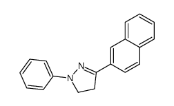 1-phenyl-3-(2-naphthyl)-2-pyrazoline structure