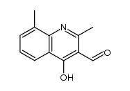 2,8-dimethyl-3-formyl-4-hydroxyquinoline结构式