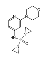 bis-aziridin-1-yl-phosphinic acid 2-morpholin-4-yl-pyridin-4-ylamide结构式