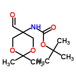 tert-Butyl (5-formyl-2,2-dimethyl-1,3-dioxan-5-yl)carbamate Structure