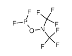 O-(difluorophosphaneyl)-N,N-bis(trifluoromethyl)hydroxylamine结构式