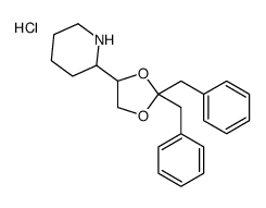 2-(2,2-dibenzyl-1,3-dioxolan-4-yl)piperidin-1-ium,chloride Structure