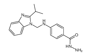4-[(2-propan-2-ylbenzimidazol-1-yl)methylamino]benzohydrazide结构式