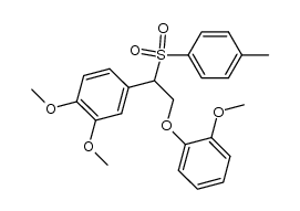 1-(3,4-dimethoxyphenyl)-2-(2-methoxyphenoxy)ethyl-p-tolyl sulfone Structure