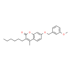 3-hexyl-7-[(3-methoxyphenyl)methoxy]-4-methylchromen-2-one picture