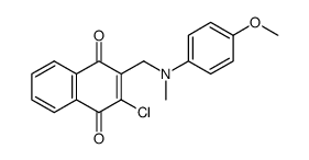 2-<(N-Methyl-p-anisidino)methyl>-3-chlor-1,4-naphthochinon Structure