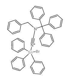 (benzyl-trityl-amino)formonitrile; bromo-triphenyl-stannane结构式