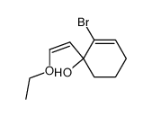 (Z)-2-bromo-1-(2-ethoxyvinyl)cyclohex-2-en-1-ol结构式