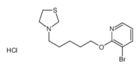 3-[5-(3-bromopyridin-2-yl)oxypentyl]-1,3-thiazolidine,hydrochloride结构式