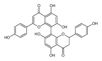 5,7,5',7'-tetrahydroxy-2,2'-bis-(4-hydroxy-phenyl)-2,3-dihydro-[8,8']bichromenyl-4,4'-dione Structure